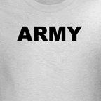 Men's grey ARMY t-shirt.