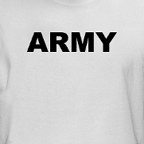 Men's white ARMY t-shirt.