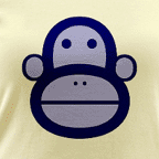 Cool Monkey face t-shirt - Women's colored ringer tee.