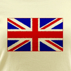Cool Union Jack / British Flag t-shirts - Women's colored ringer tee.