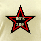 Cool Rock Star t-shirts - Women's colored ringer tee.