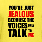 The Voices Only Talk To me - Men's bright yellow t-shirt.