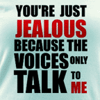 The Voices Only Talk To Me - Women's colored ringer tee.