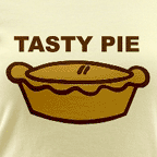 Tasty Pie t-shirts - womens colored ringer tee.