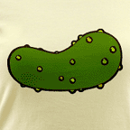 Fun Pickle t-shirts - womens colored ringer tee.