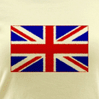 Fun t-shirts - womens colored ringer tee, british flag t-shirts.