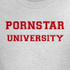 Funny tee shirts - Men's colored Porn Star University tee.