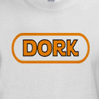 Geek t-shirts - Men's white Dork t-shirt.