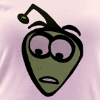 Graphic t-shirts, Alien face, womens colored ringer tees.