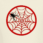 Red spider web t-shirt, colored t-shirt.