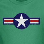 Retro airforce star t-shirt, mens colored airforce t-shirts.