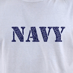 Retro NAVY t-shirt, men's white navy t-shirts.