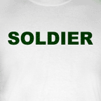 Men's white soldier t-shirt.