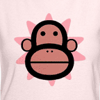 Cool Monkey t-shirt - women's pink t-shirt.