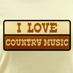 Music t-shirts - I love country music t-shirt.