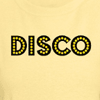 Womens music t-shirts, Disco colored tank tap.