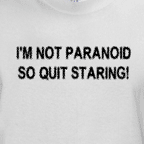 Paranoid t-shirts, men's white t-shirt.