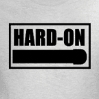 Offensive funny t-shirts - Hardon mens colored t-shirt.