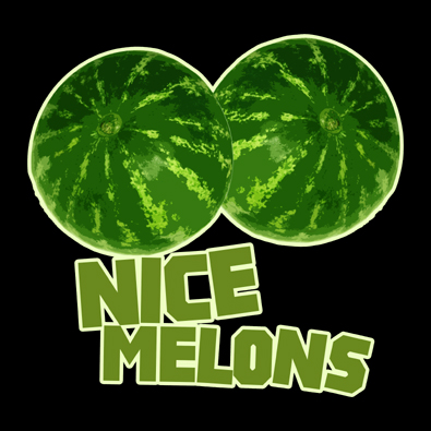 Nice Melons funny dirty big breasted busty tits t-shirts and clothing for men or women