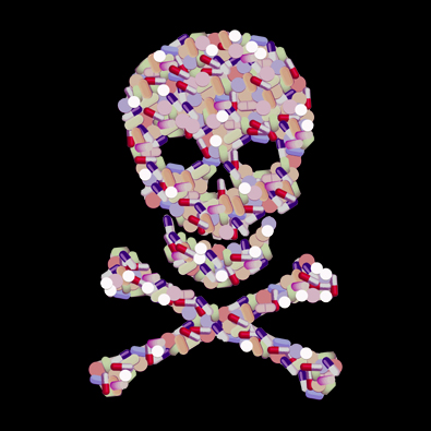 Pharmaceuticals Medicine Drug Industry Skull T-shirt