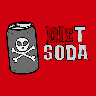 Diet soda aspartame fake sugar statement t-shirts and apparel