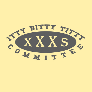 Cute cool retro style Itty Bitty Titty Committee t-shirts and clothing for small breasts and petite women