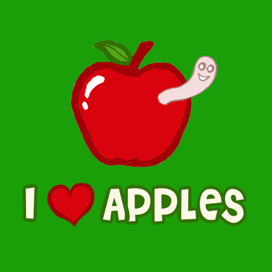 I Love Apples Worm