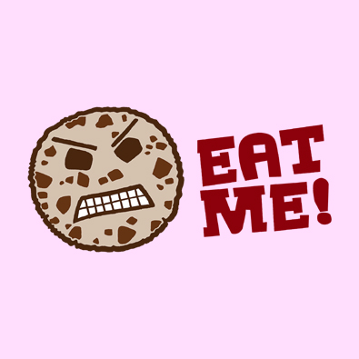 Funny and Cute Eat Me Cookie attitude t-shirts and clothing