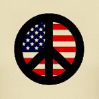 Vintage style t-shirts, womens colored peace flag t-shirt.