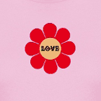 Vintage style tee shirts - love flower t-shirts, womens colored tank top.