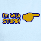 Retro i'm with stupid t-shirts - womens colored t-shirt.
