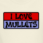 Retro I Love Mullets t-shirt, mens colored t-shirts.