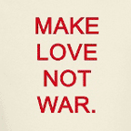 Vintage style t-shirts, mens colored make love not war t-shirt.