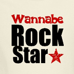 Wannabe Rock Star t-shirt, Men's colored tees.