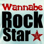 Wannabe Rock Star t-shirts, womens colored ringer tee shirt.