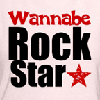 Wannabe Rock Star t-shirt, womens colored t-shirts.